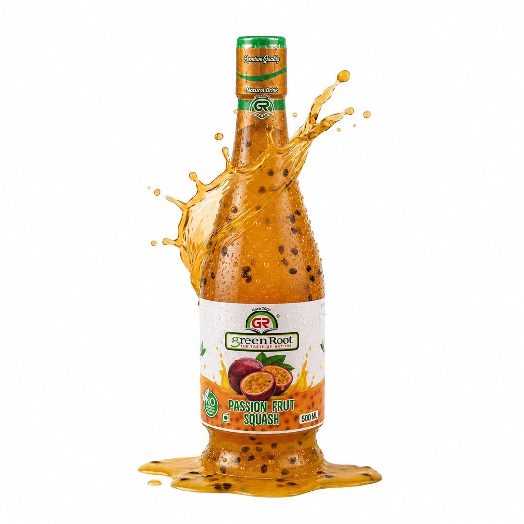 Green Root passion fruit squash